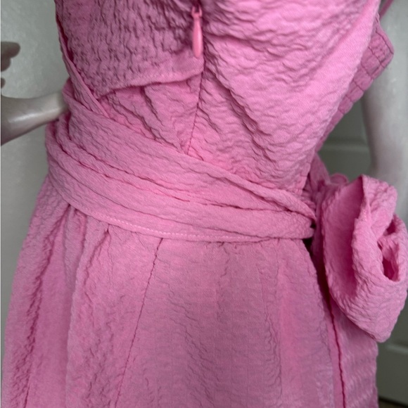Lulus Cute and Sweet Pink Spaghetti Shoulder Straps Mini Skater Dress.  #88 - Picture 6 of 11